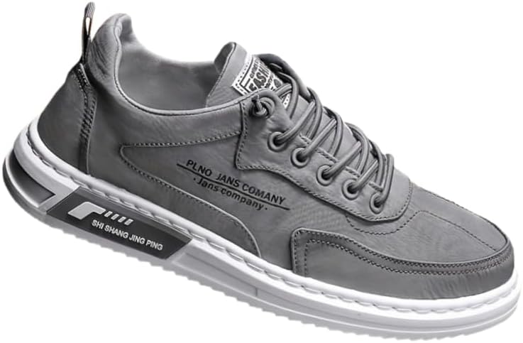 

Мужские модные кеды для скейтбординга, регулируемые шнурки, противоскользящая подошва с низким каблуком, подходят для весны, лета и осени Hoalox, серый