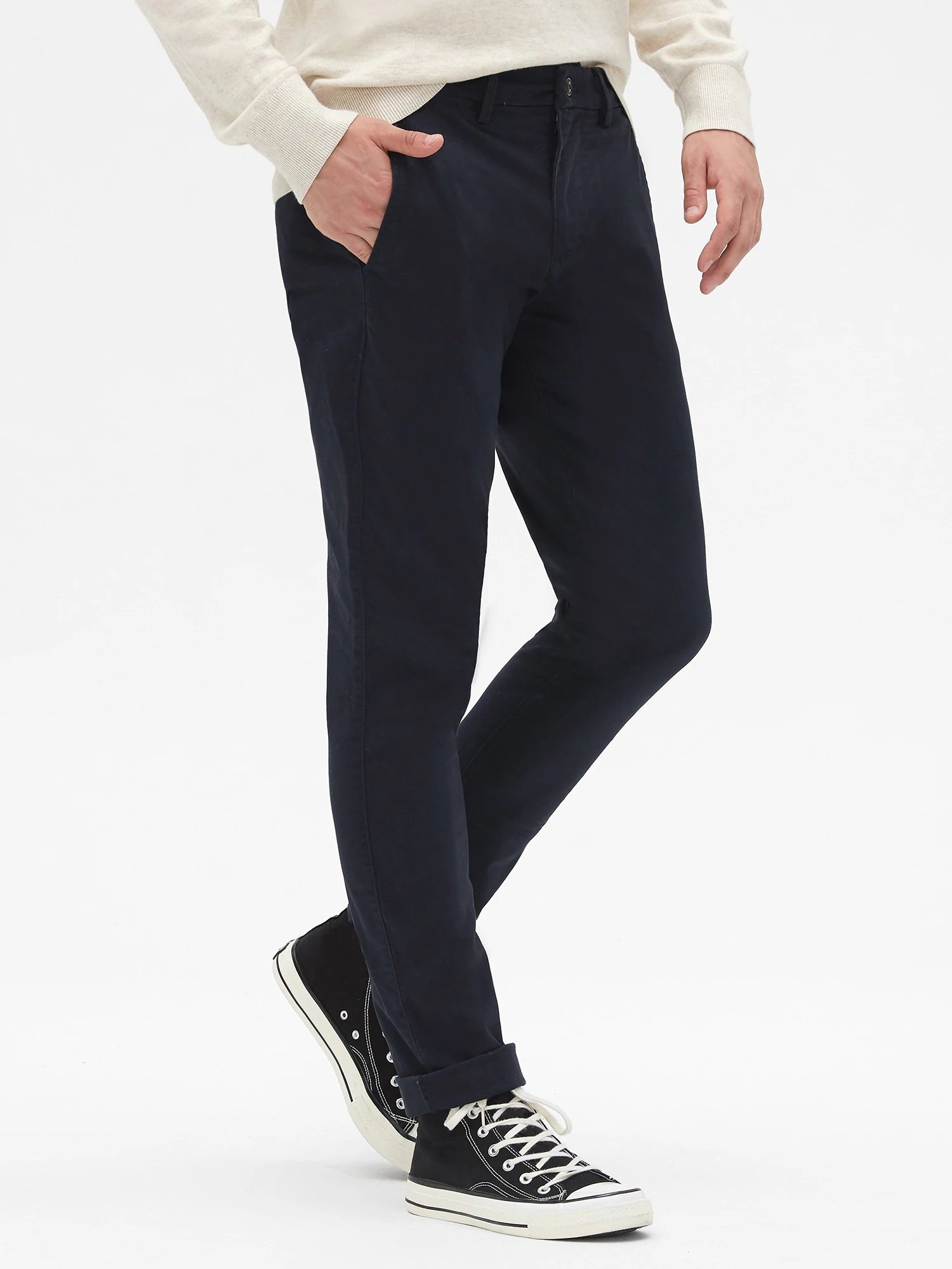 Брюки Gapflex Essential Khaki Skinny Fit Gap, NEW_CLASSIC_NAVY — фото 2