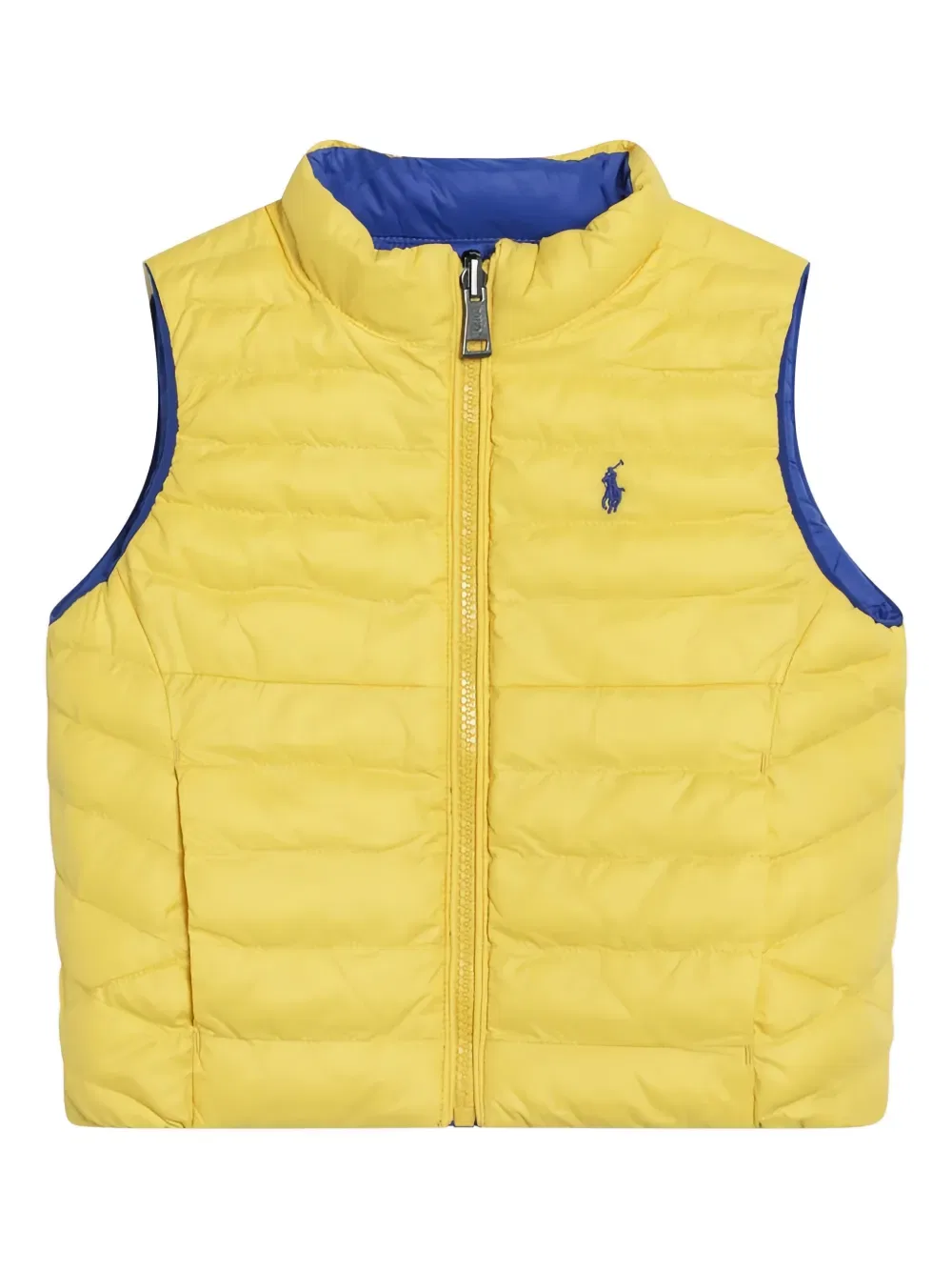 Двусторонний стеганый жилет Polo Ralph Lauren Kids, синий — фото 4