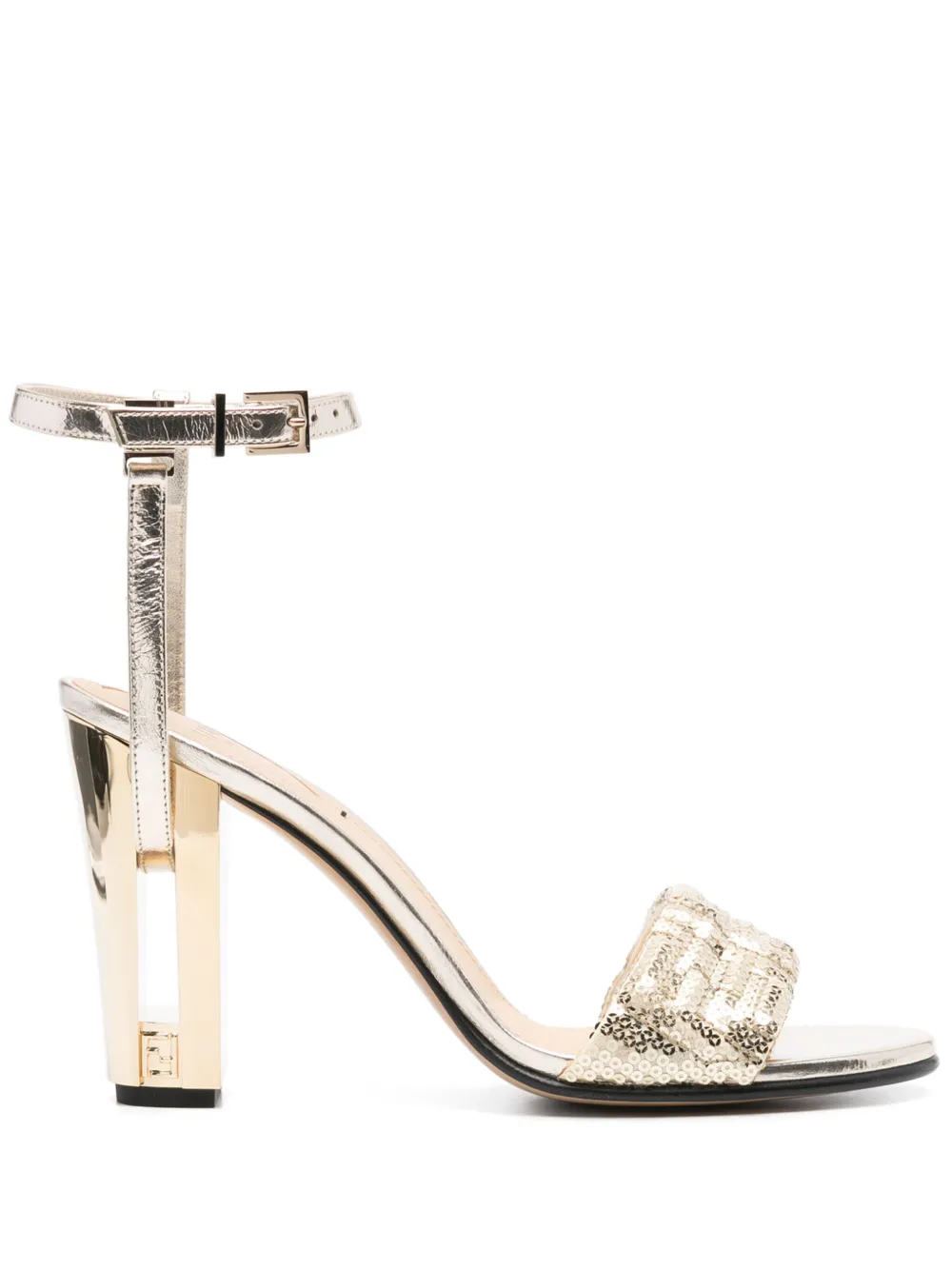 Босоножки Delfina 95 FENDI, золотой
