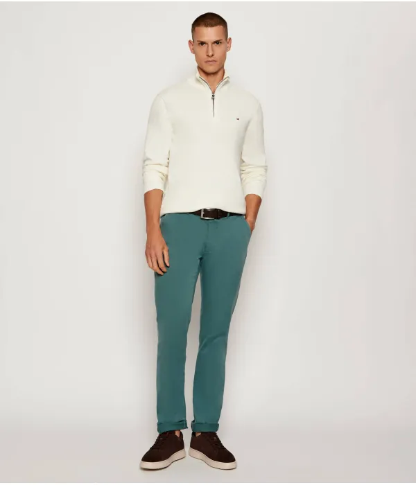 Свитер с имитацией молнии Regular fit Tommy Hilfiger, бежевый — фото 2