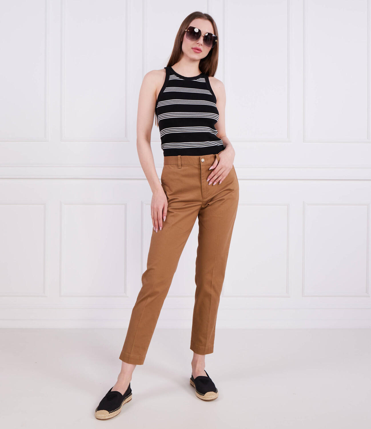 Брюки POLO RALPH LAUREN Slim Fit, коричневый — фото 2