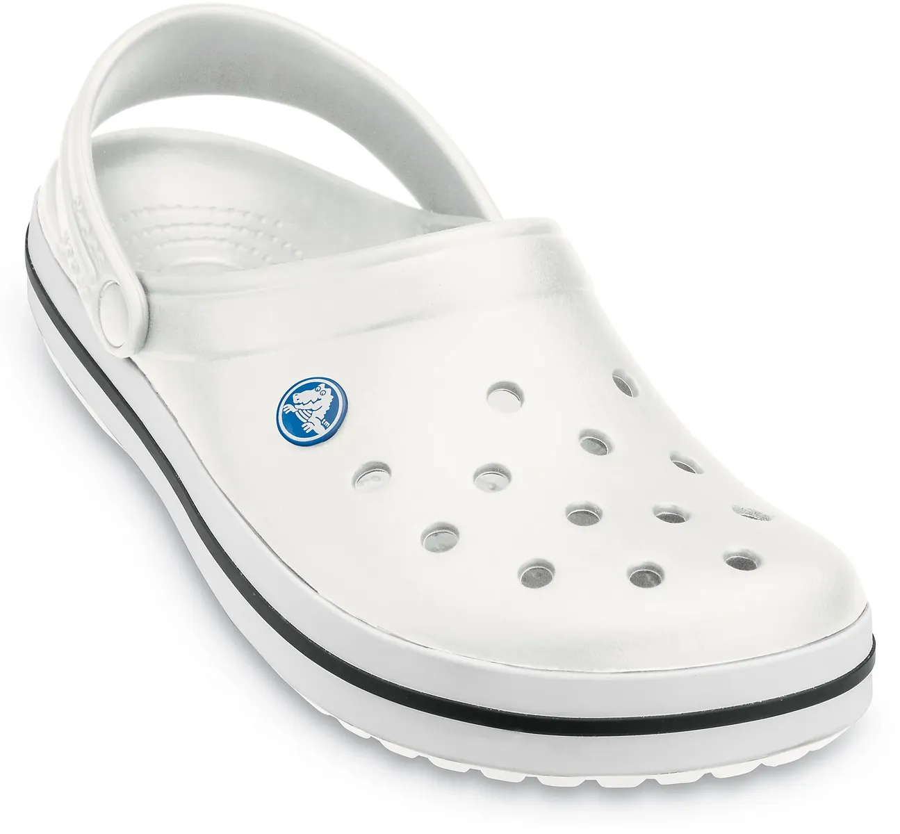 Сабо Crocs "Crocband Clog", летняя обувь, тапочки, тапочки с двухцветной подошвой, белый
