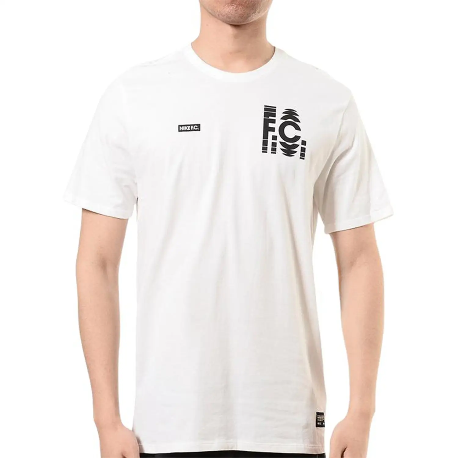 

Nike Мужская белая футболка с круглым вырезом, умеренно прямой крой, Белый, Nike Мужская белая футболка с круглым вырезом, умеренно прямой крой