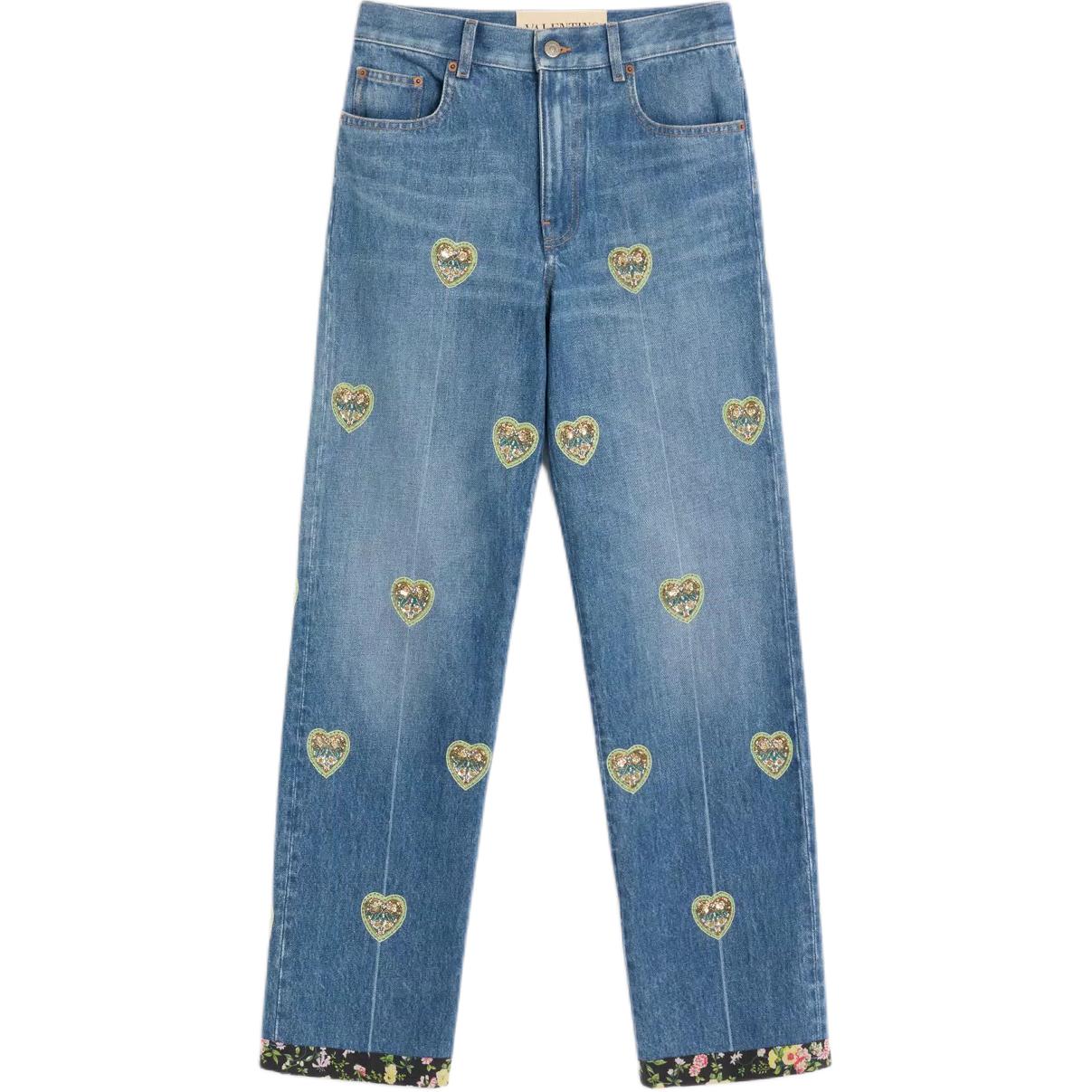 

Джинсы Garavani Heart с тиснением Valentino, синий