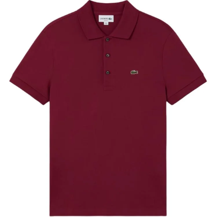 Футболка поло с вышитым логотипом LACOSTE, 476/Bordeaux Burgundy