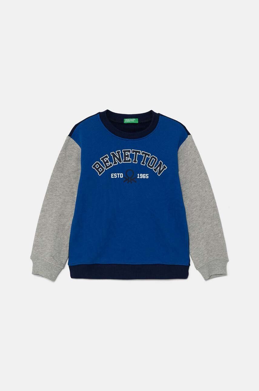 

Детская хлопковая толстовка United Colors of Benetton, синий