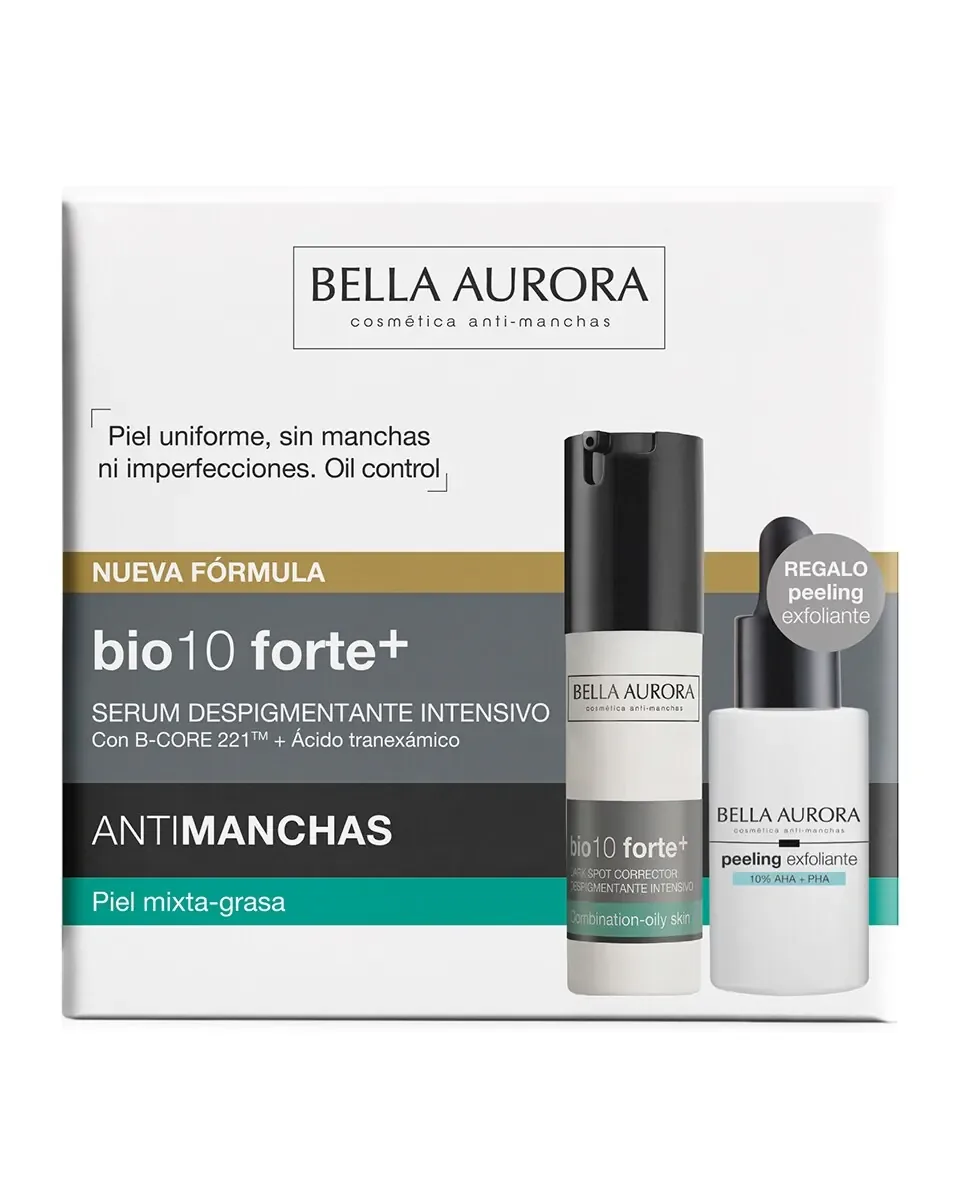 Подарочный набор Сыворотка Отбеливающая Bio 10 Forte+ Для комбинированной и жирной кожи Bella Aurora — фото 3