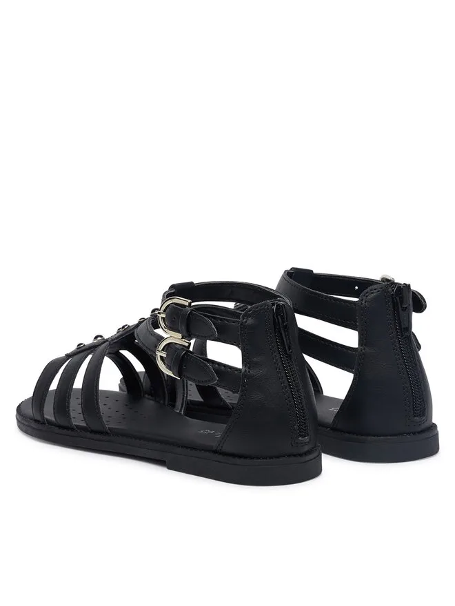 Geox Сандалии Сандалии Jr Sandal Karly J6535D 000BC C9258 D черные — фото 3