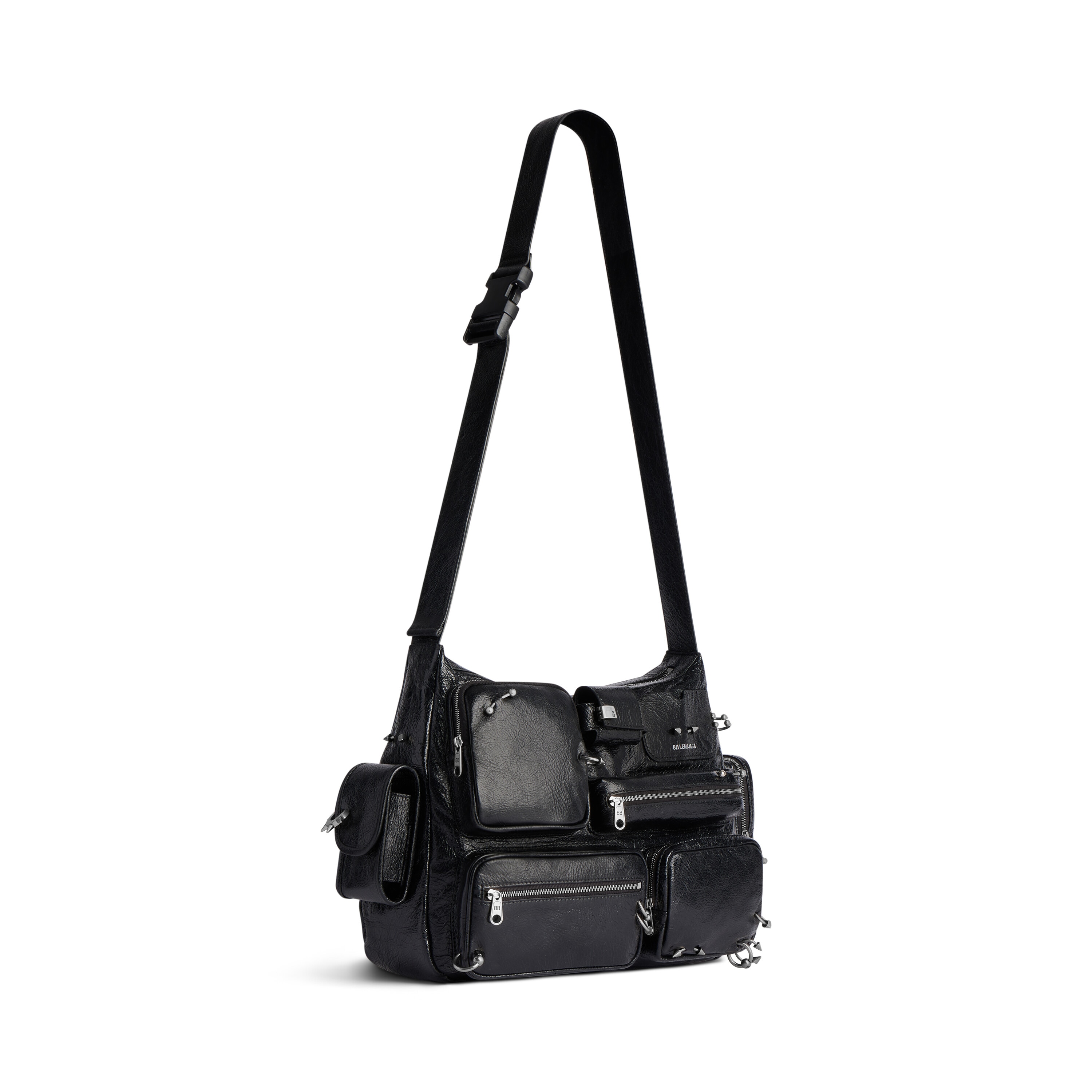 

Сумка-мессенджер Superbusy с пирсингом BALENCIAGA, черный