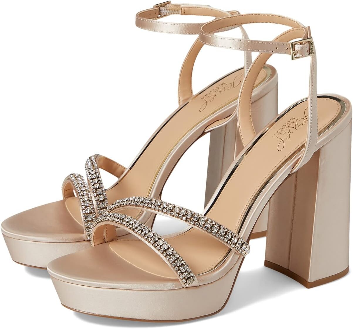 

Босоножки Rochel Jewel Badgley Mischka, цвет Champagne