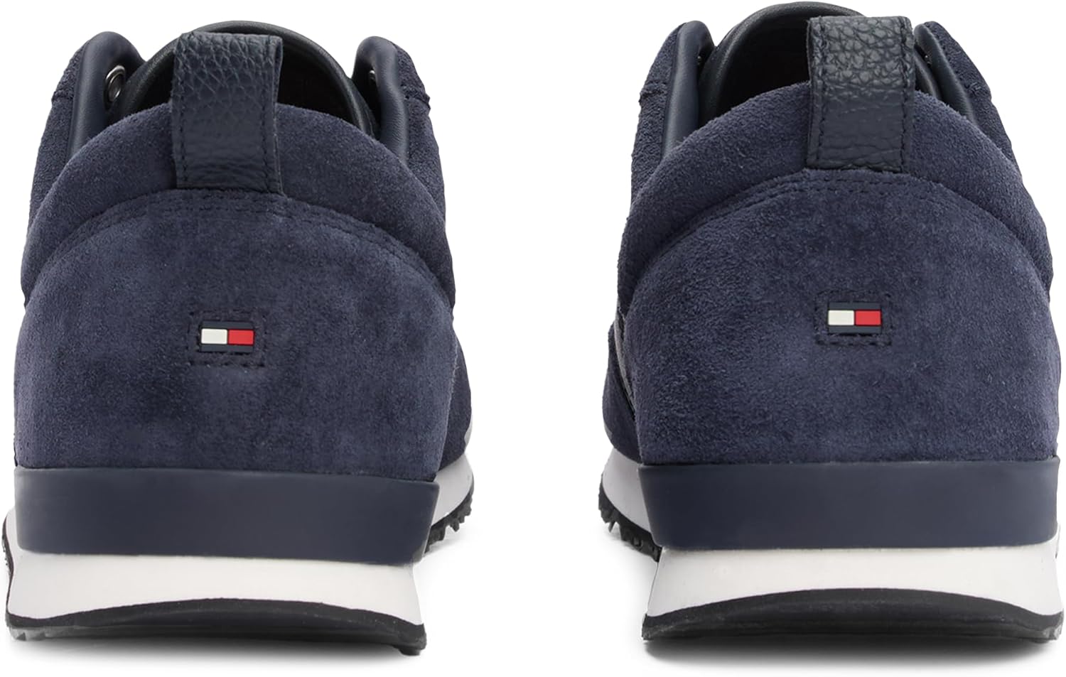 Мужские культовые низкие кроссовки Tommy Hilfiger из микса кожи и замши, Blue Midnight — фото 2