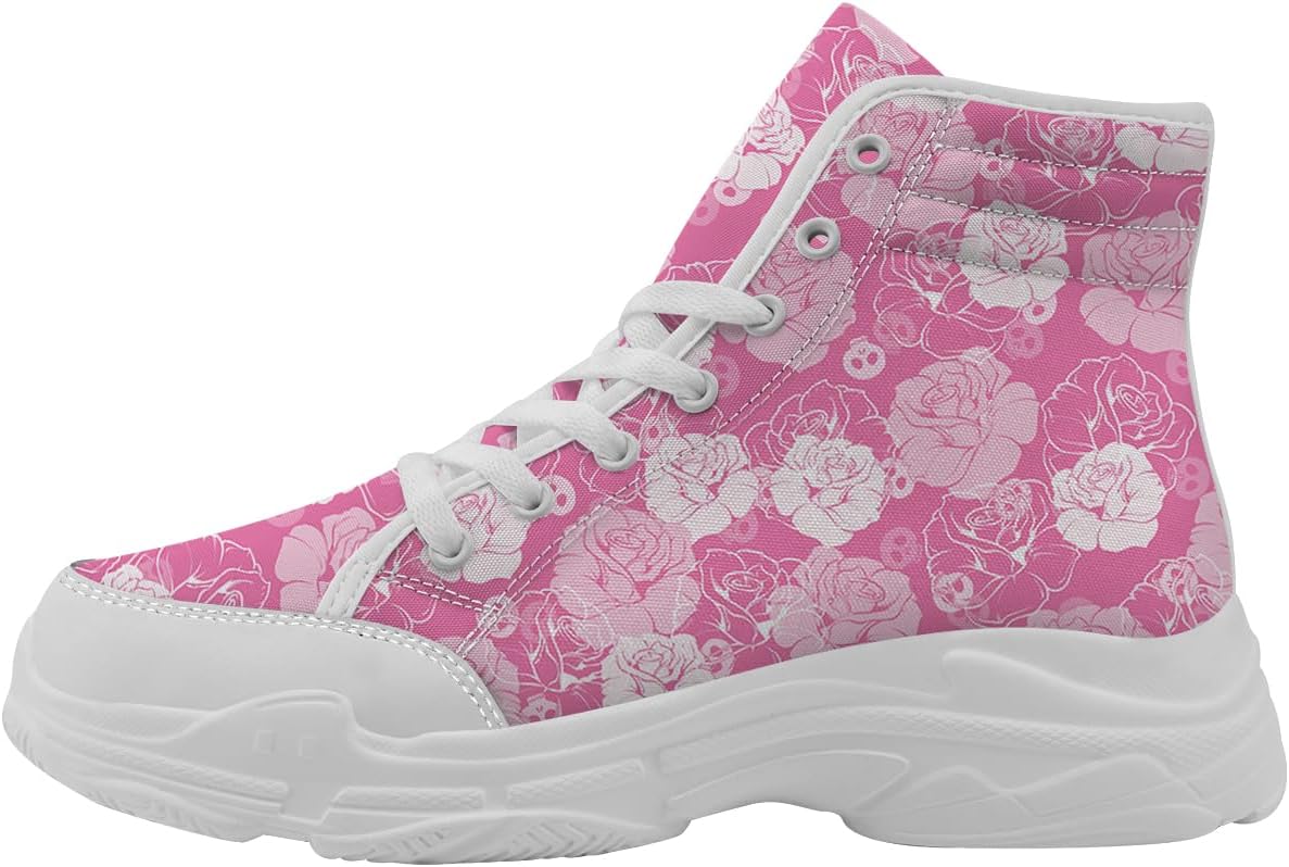 

Женские кеды на высокой подошве, цветочные текстильные туфли, подарок для нее и для него Quorax, белый