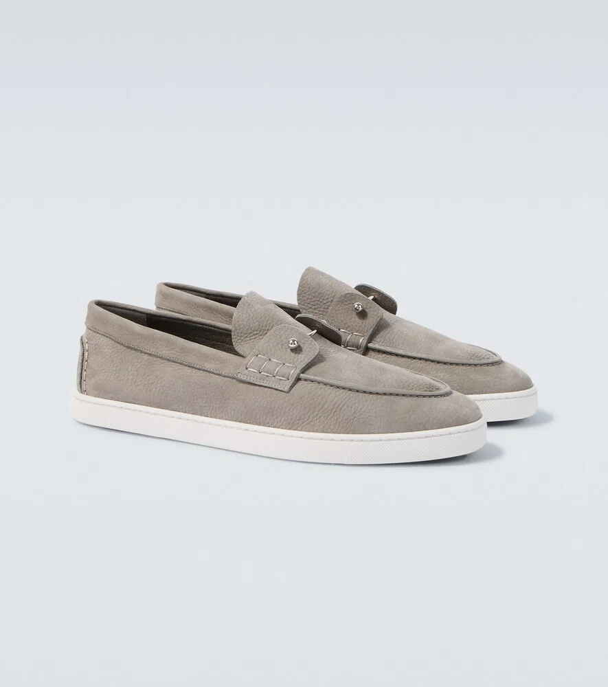 Кожаные туфли-слипоны Chambeliboat Christian Louboutin, серый