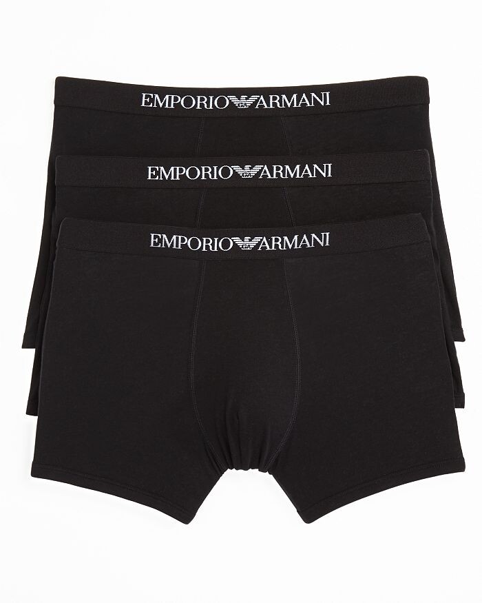 

Трусики-боксеры из чистого хлопка Emporio Armani — набор из 3 шт, черный