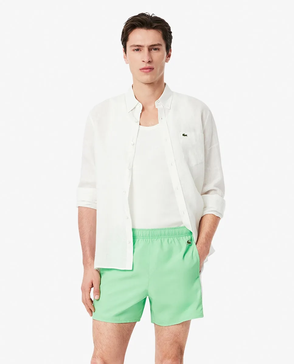 

Мужские короткие шорты для плавания с цветными блоками Lacoste, зеленый