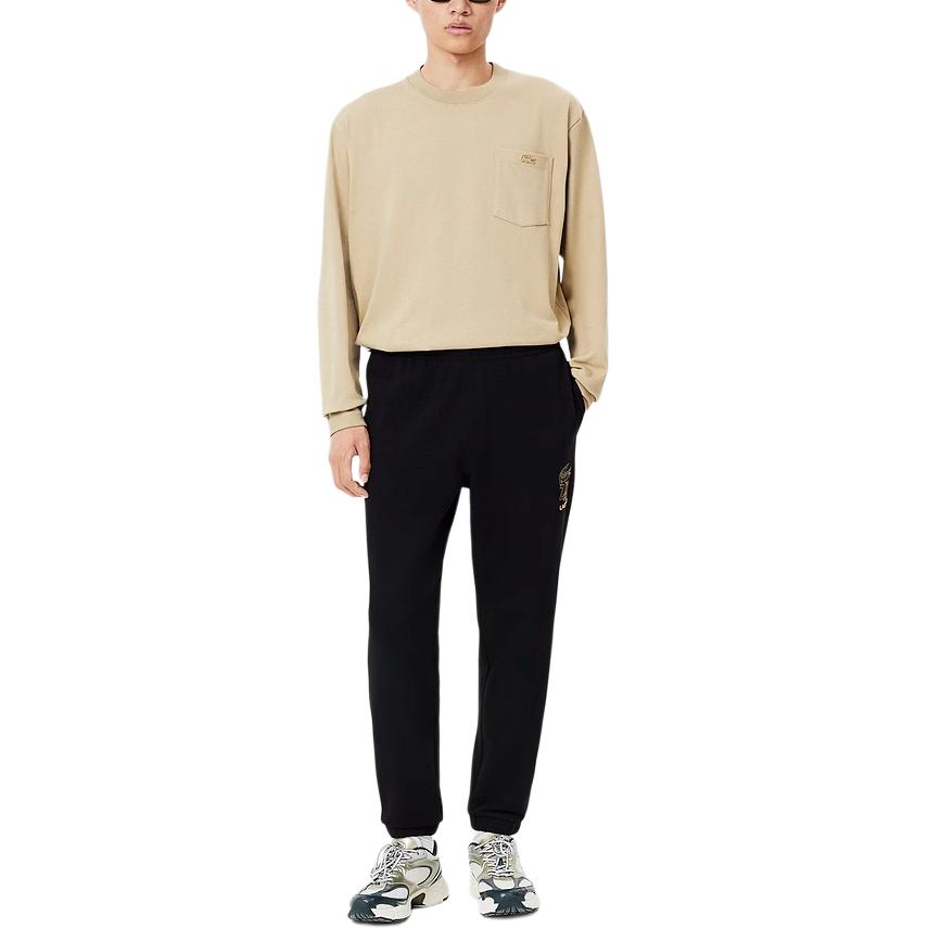 LACOSTE Коллекция "Счастливая Змея" на Новый год вязаные спортивные штаны Men's 031/Black — фото 4