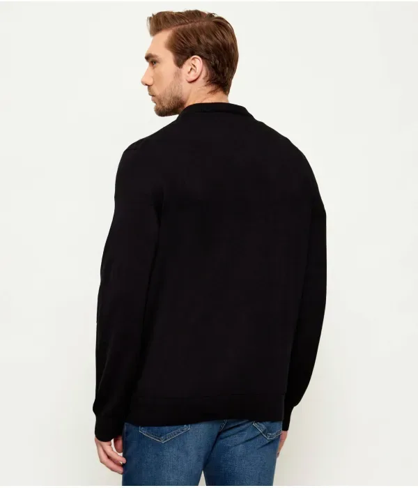 Свитер regular fit Lacoste, черный — фото 3