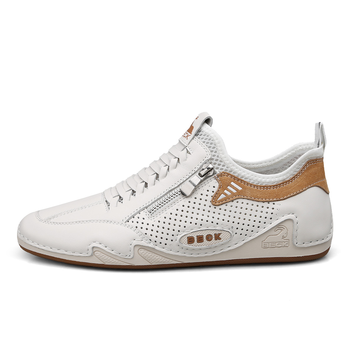 

BECK Кроссовки Casual Cushioning Coverage Low Top Unisex бело-коричневые, цвет White Brown