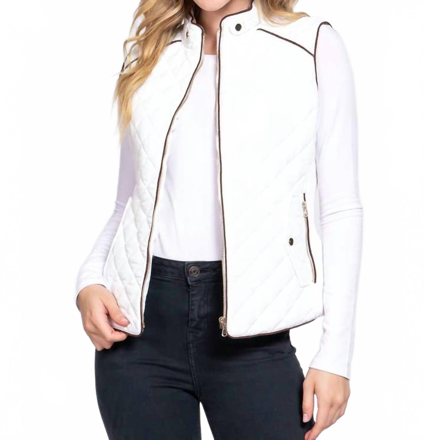 

Active Basic Стеганый жилет с ребристой текстурой, белый