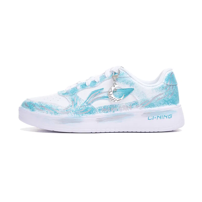 Кроссовки для скейтбординга легкие Li-Ning White Cyan Gradient