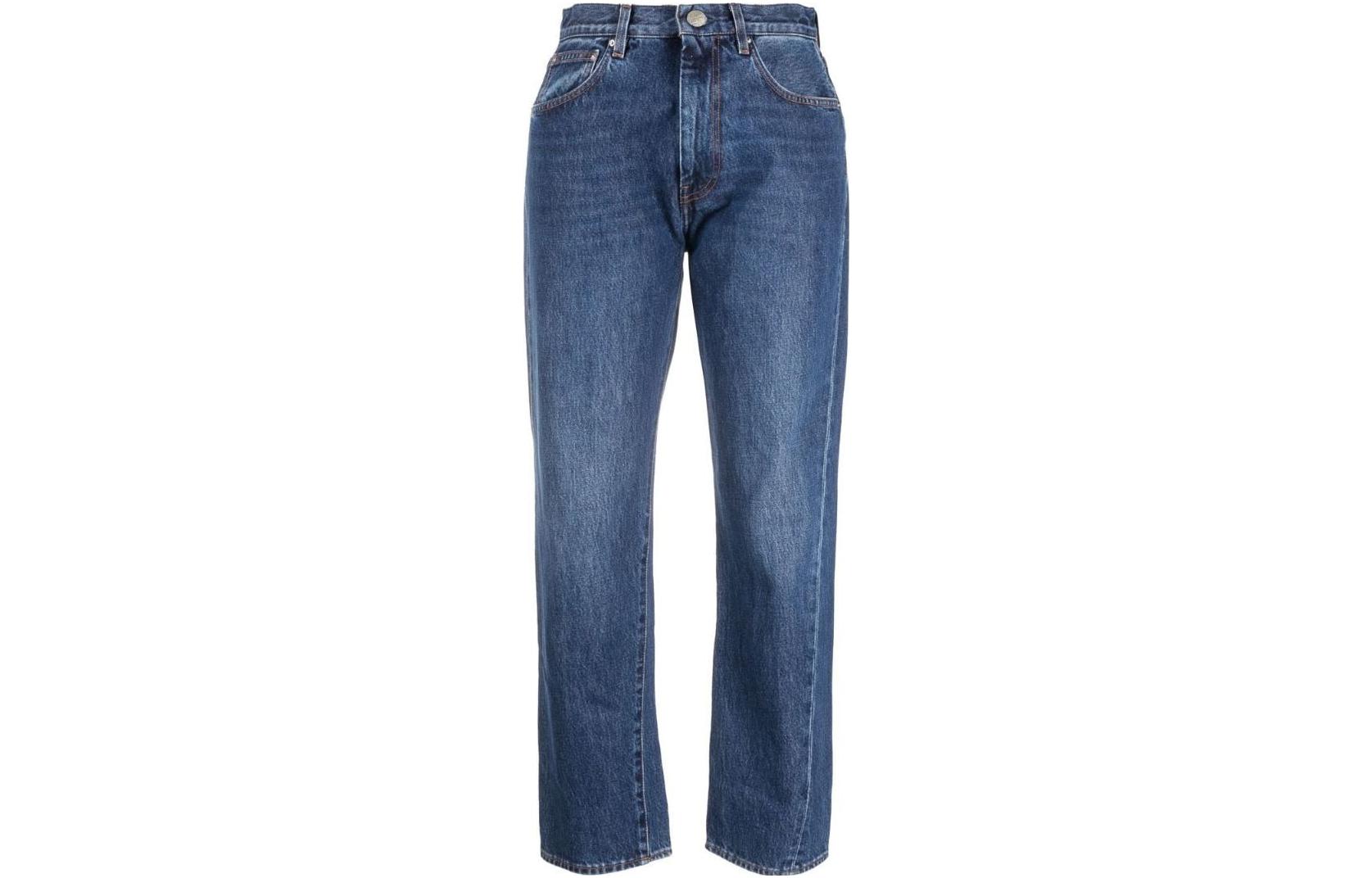 

Укороченные джинсы прямого кроя TOTEME, синий