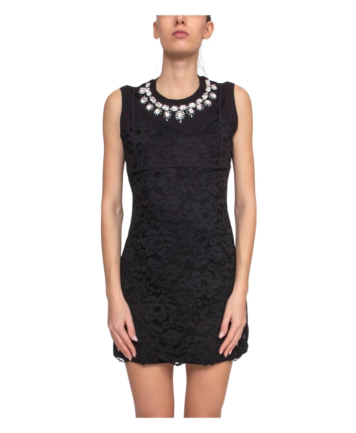 

Черное кружевное платье для женщин Blugirl, черный