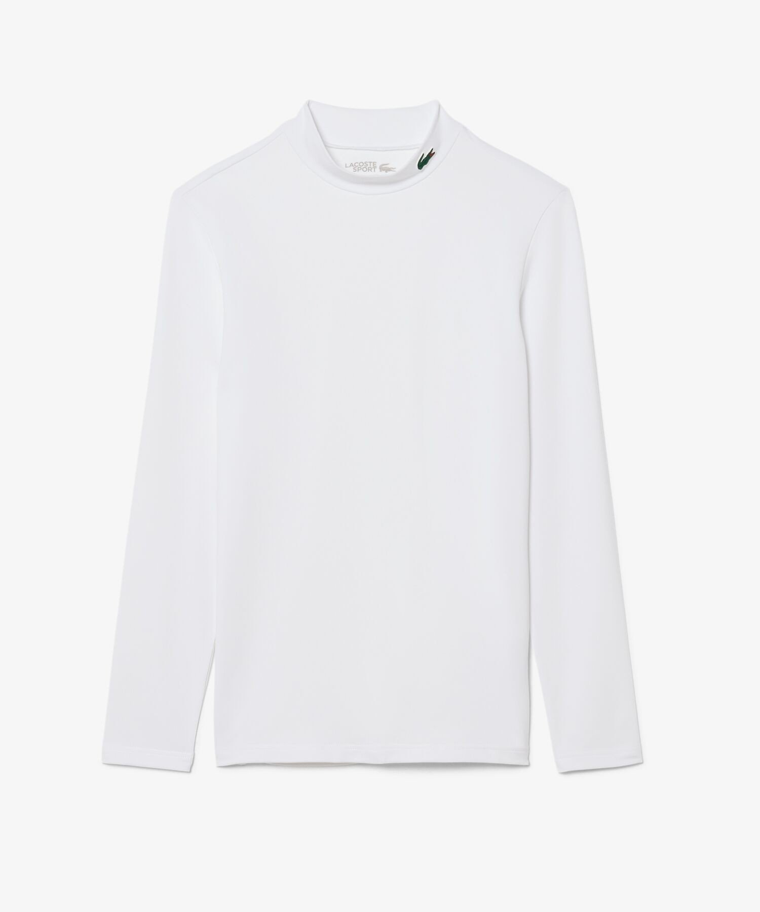 Футболка с высоким воротником Ultra Dry LACOSTE, White — фото 4