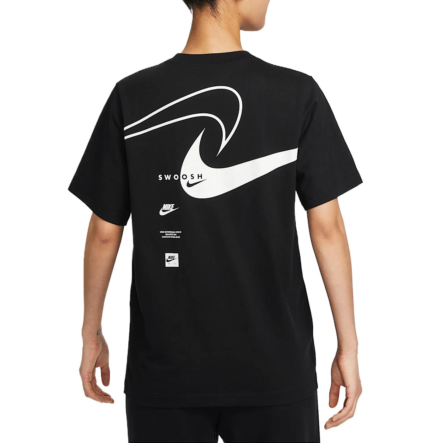 Nike Футболка Swoosh с рукавом дроп-шиплоу женская black — фото 4