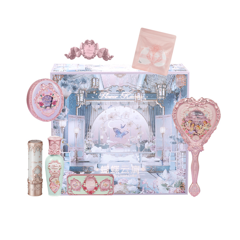 

Набор косметики FlowerKnows Dream Abundance Box легко растушевывается натуральный глянцевый матовый блеск для губ Flower Knows