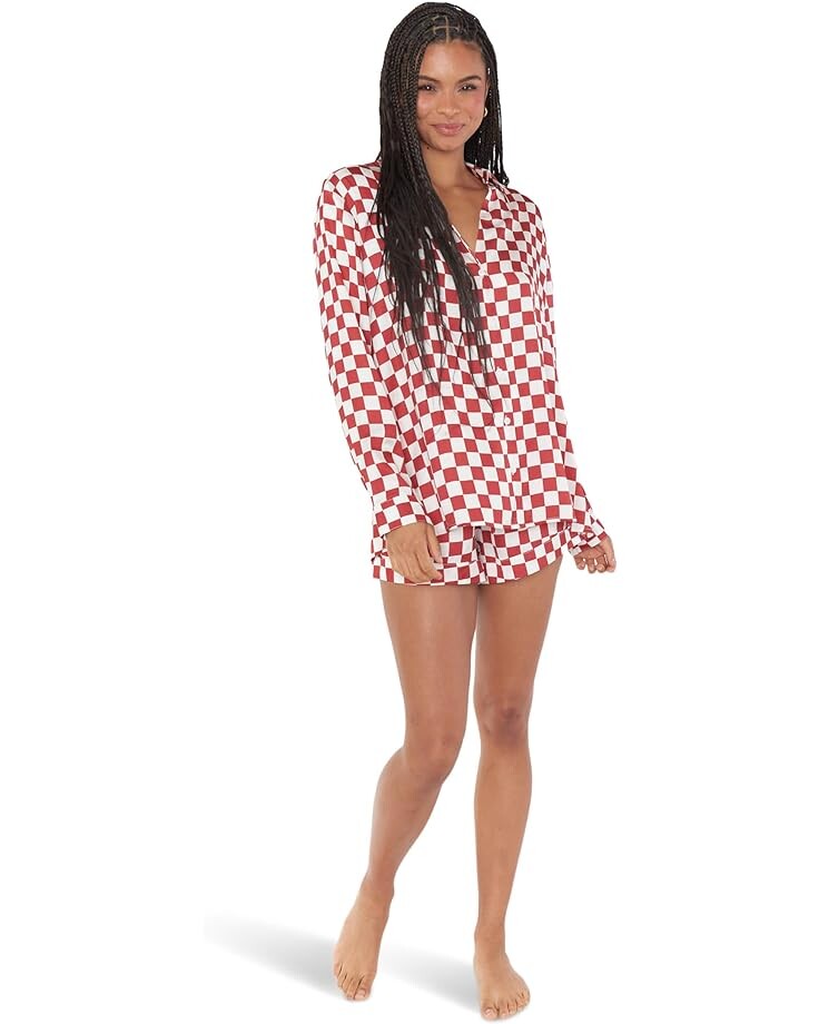 

Пижама Show Me Your Mumu Early Riser, цвет Red Checker Silky