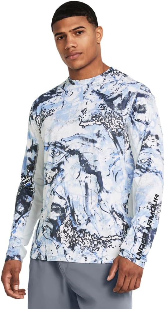 

Under Armour мужская футболка Iso-chill Shorebreak Camo с длинным рукавом, (475) Carolina Blue/Halo Gray/Black, Черный, Under Armour мужская футболка Iso-chill Shorebreak Camo с длинным рукавом, (475) Carolina Blue/Halo Gray/Black