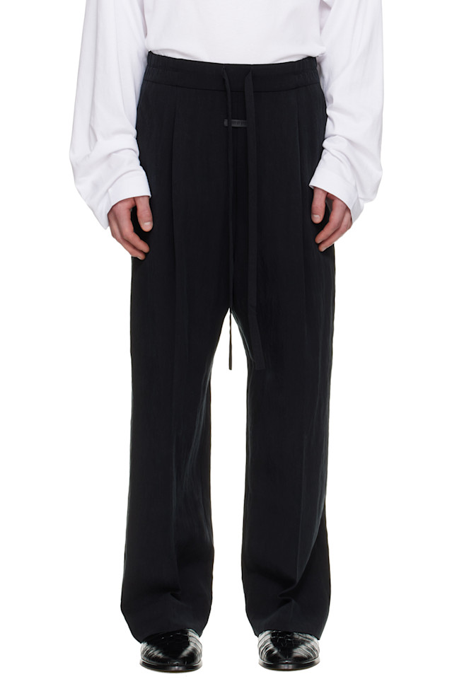 

Прямые брюки из нейлона тенсел на завязках Fear Of God, черный