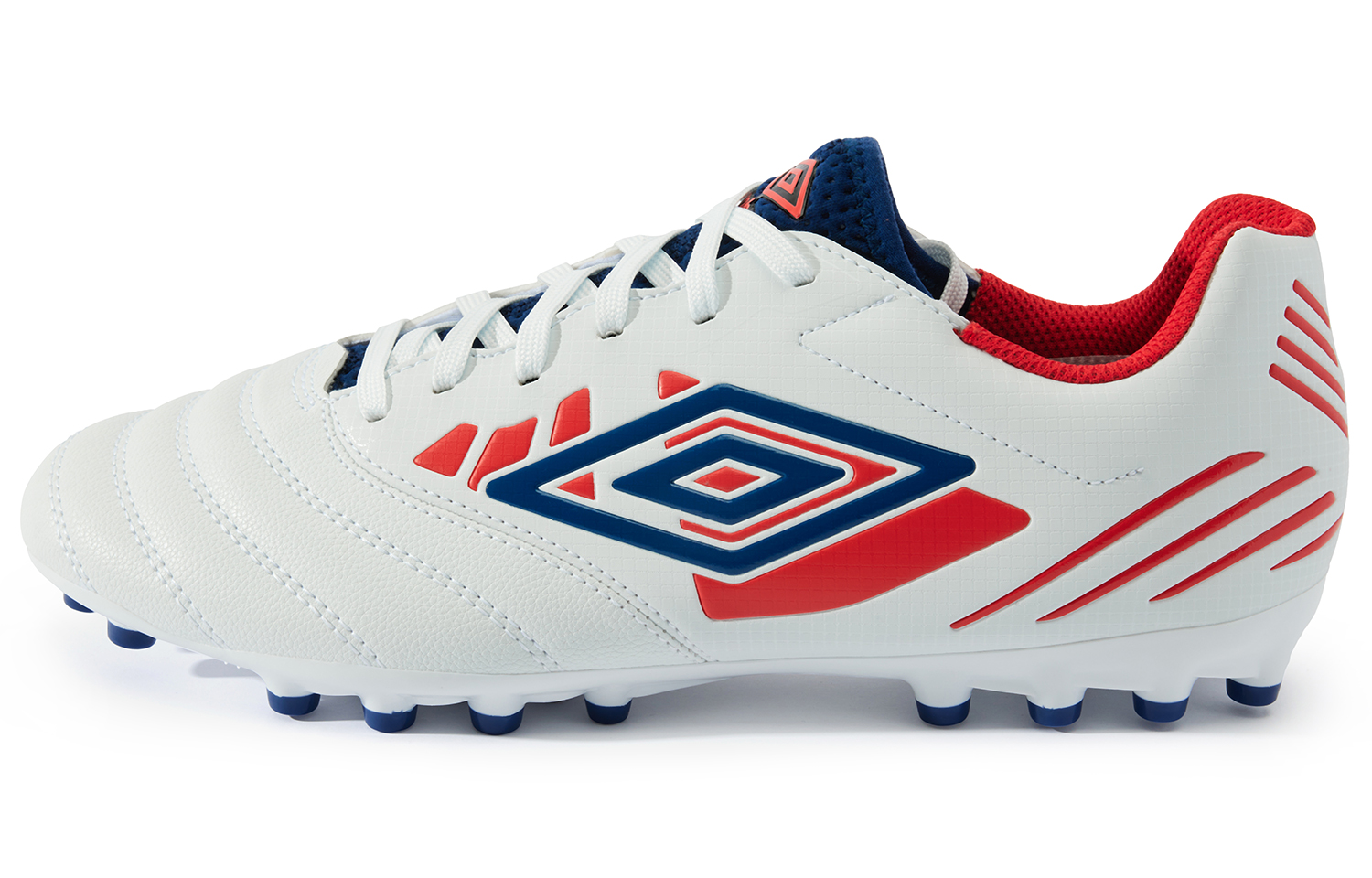 

Футбольные бутсы мужские низкие белые / Manor Blue / Rocco Red Umbro