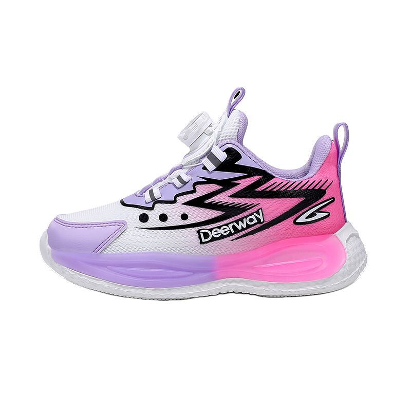 

Нескользящие и износостойкие, легкие, амортизирующие, низкие детские кроссовки для повседневной носки DEERWAY, розовый