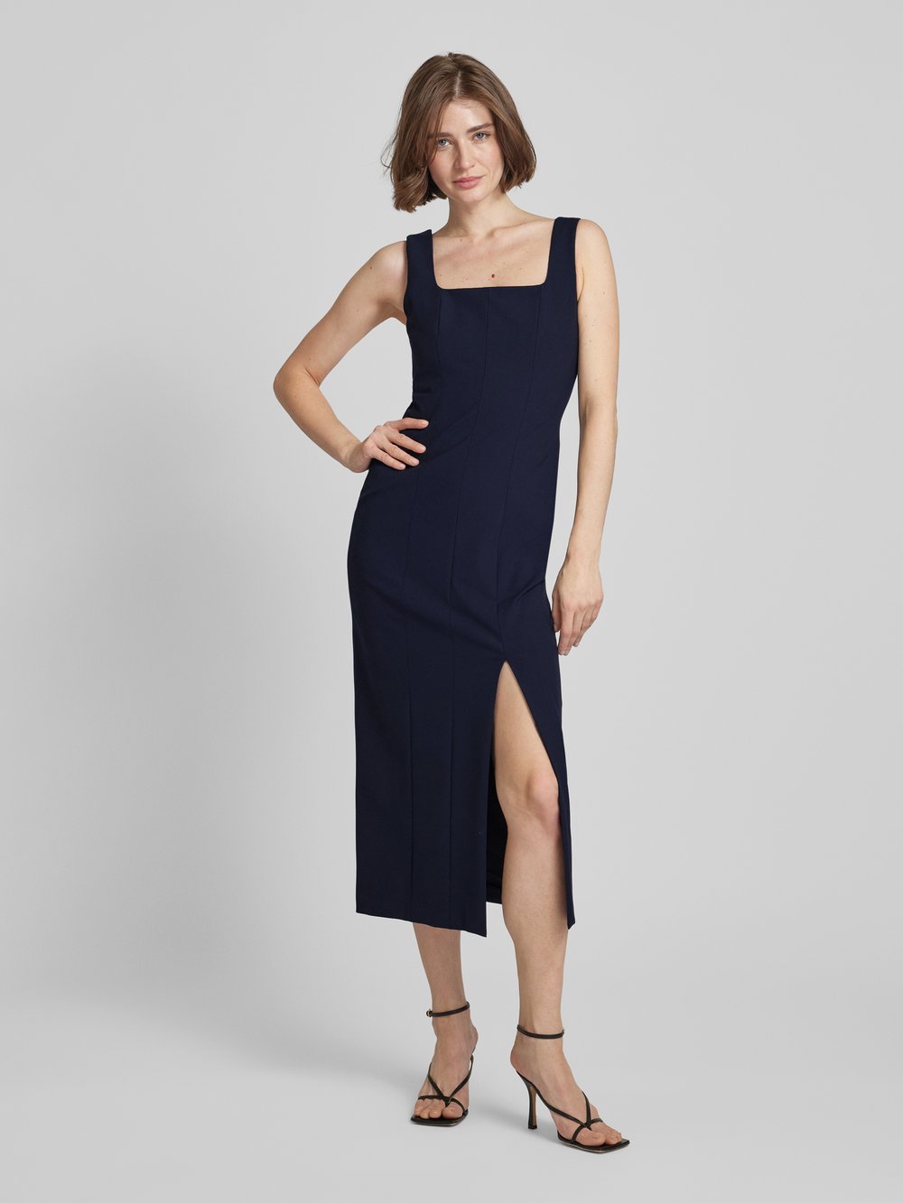 

Платье миди с квадратным вырезом горловины модель «Dineza» BOSS