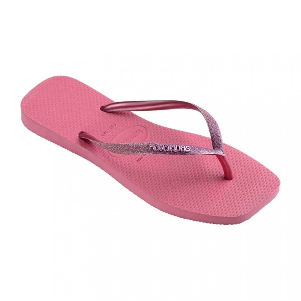 Havaianas Slim 4148102-1750 Женские сандалии Розовый глиттер Шлепанцы