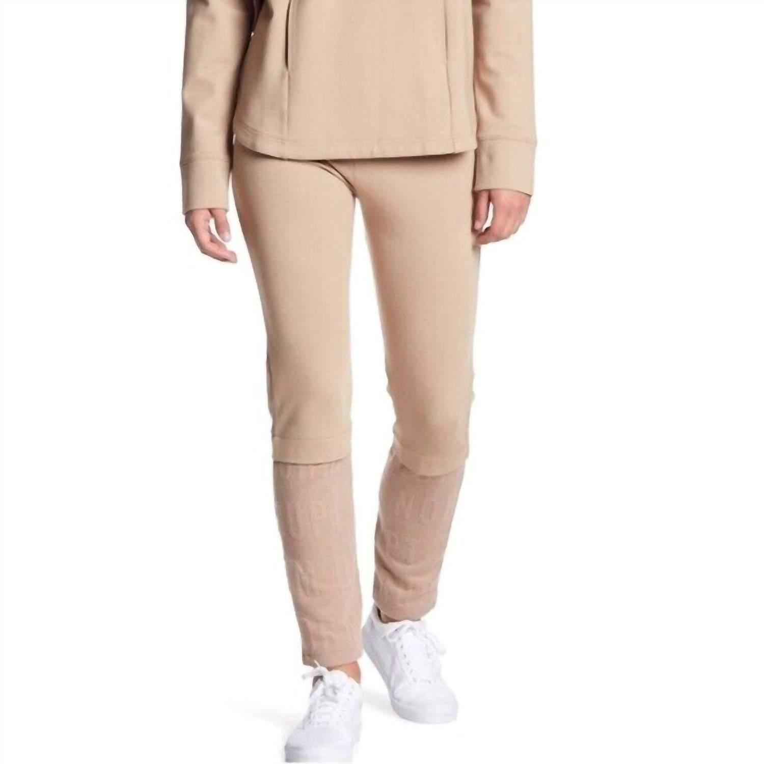 

Спортивные брюки Kylie Word Knit Panel, коричневые брюки-джоггеры Lime & Vine