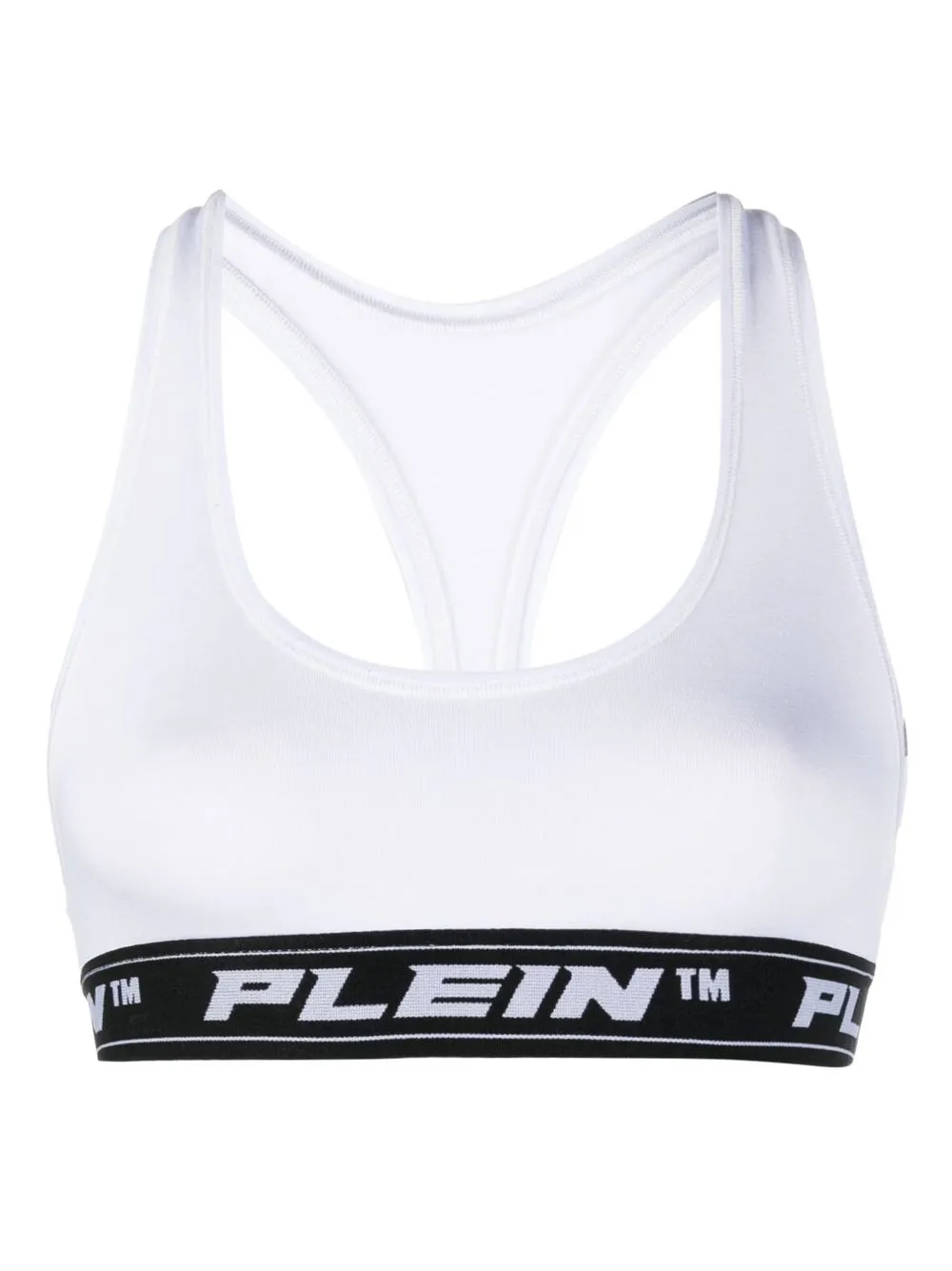 

Спортивный бюстгальтер с логотипом Philipp Plein, белый