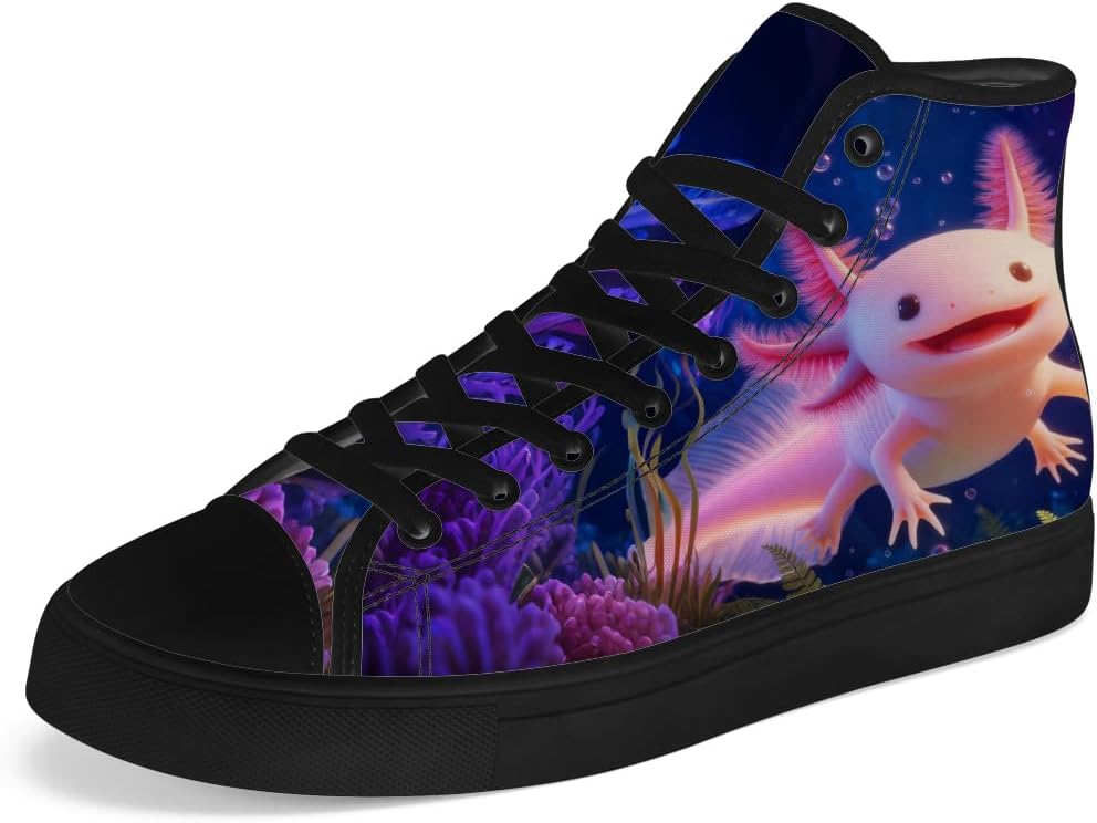 

Высокие кеды Axolotl на шнуровке из холщовой ткани, повседневная обувь для мужчин и женщин Chebing, пурпурный