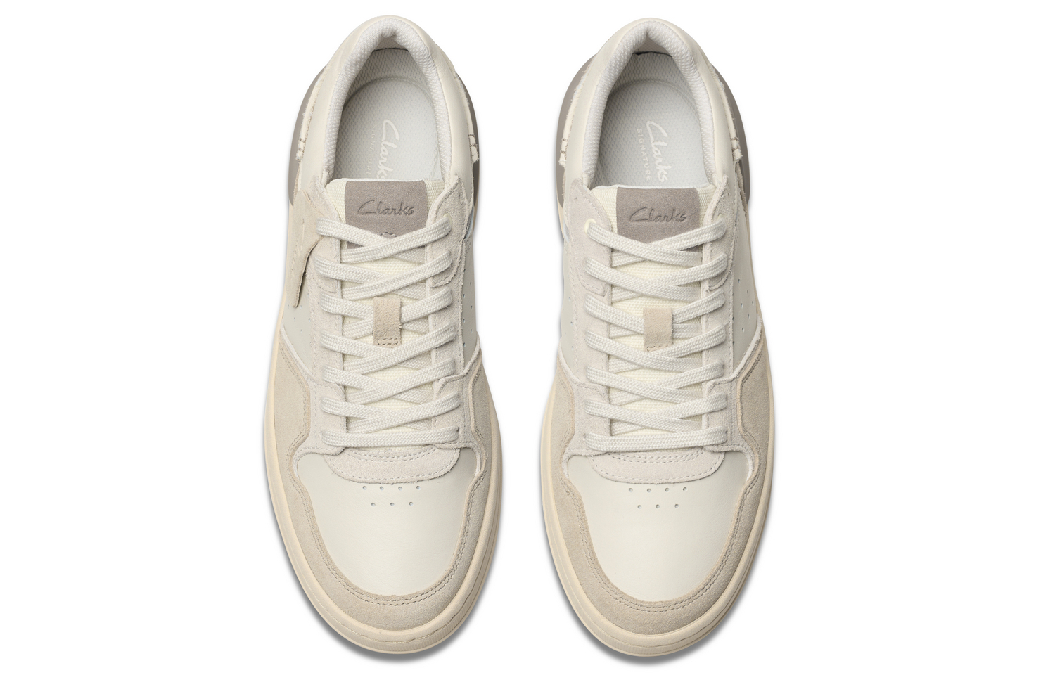 Мужские белые скейтерские кроссовки Clarks, белый 261812907 — фото 3