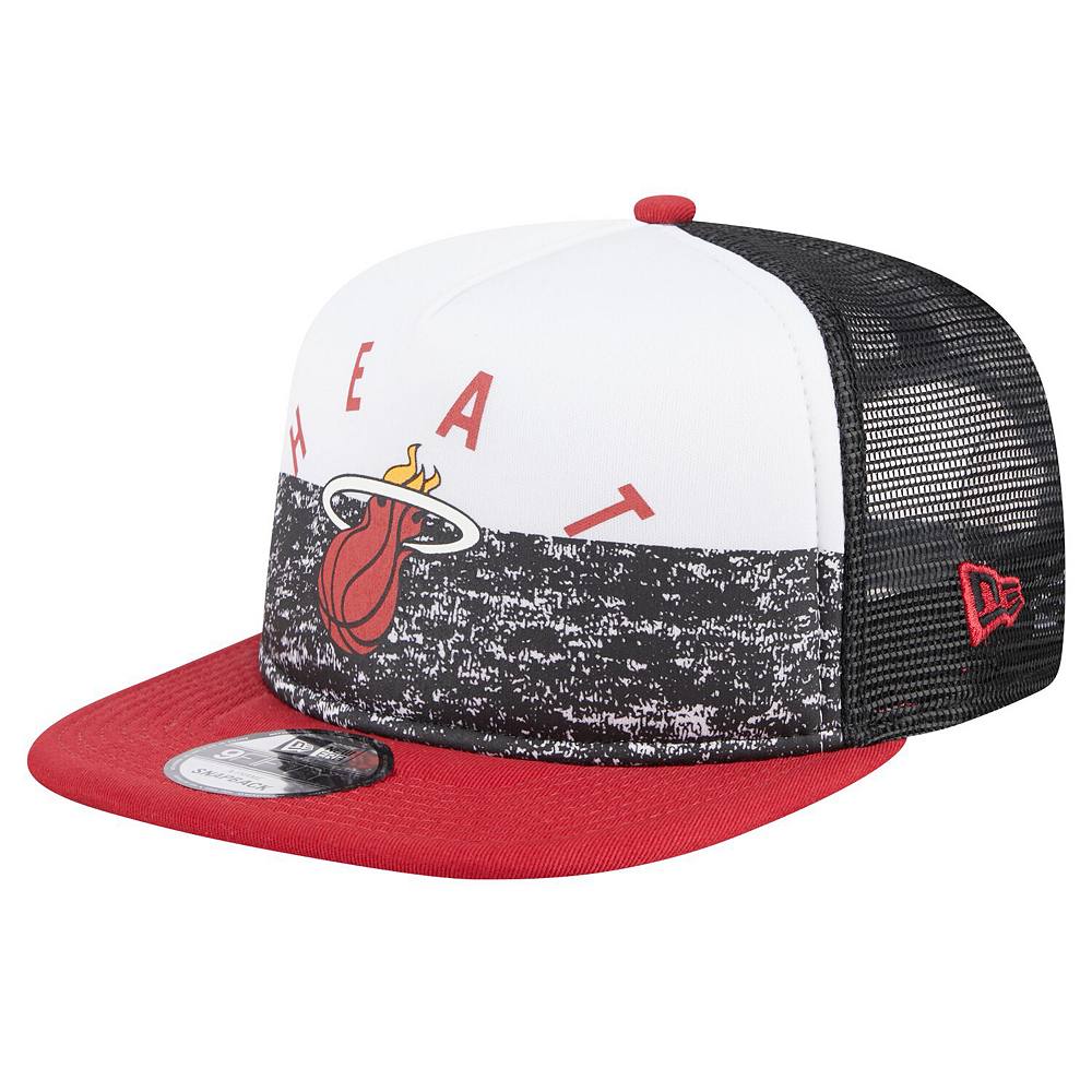 

Мужская черная кепка New Era Miami Heat Arch A-Frame Trucker 9FIFTY Snapback, цвет Hea Black