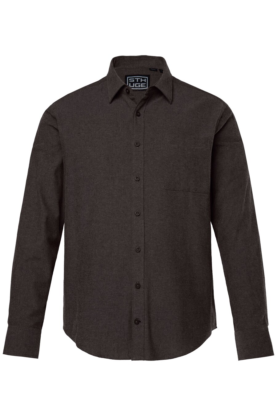 

Рубашка на пуговицах классического кроя STHUGE, Dark brown