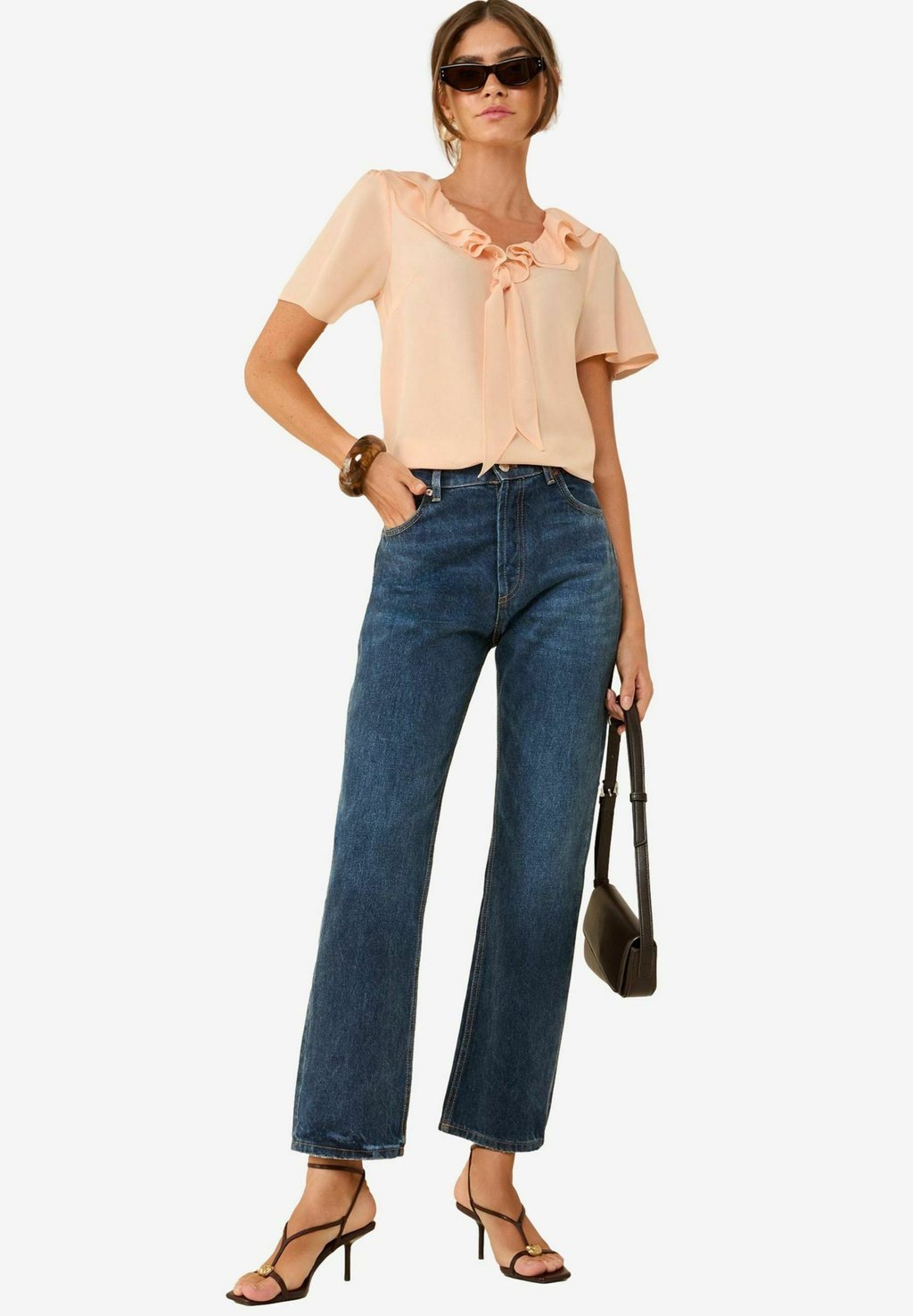 

Блуза REGULAR FIT - SHORT SLEEVE RUFFLE BOW FRONT Friends Like These, розовый