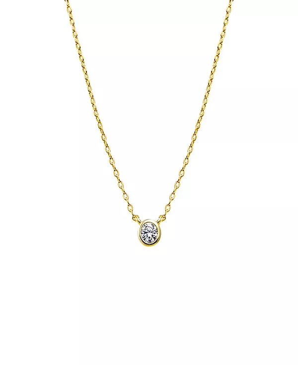

Миниатюрное ожерелье с подвеской из кубического циркония By Adina Eden, gold