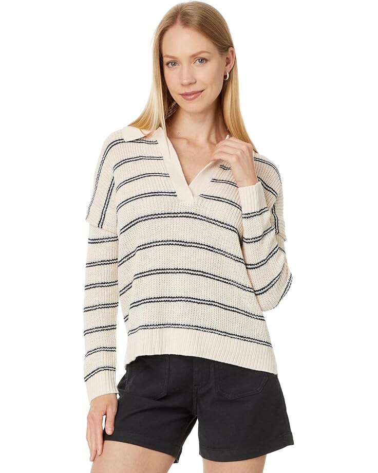 

Свитер Faherty Miramar Linen Polo, цвет Natural Mystic Stripe