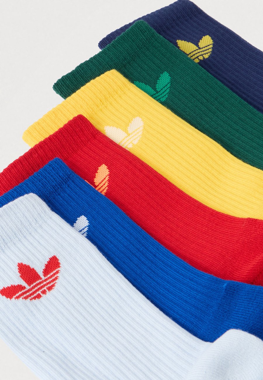 Носки Adidas Originals CREW UNISEX 6 PACK, Crystal Sky/Dark Blue/Better Scarlet/Collegiate Green/Multi-Coloured — фото 2
