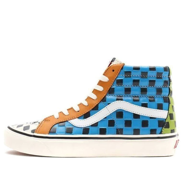 

Кроссовки sk8-hi 38 dx 'anaheim factory - multi-color checkerboard' Vans, синий