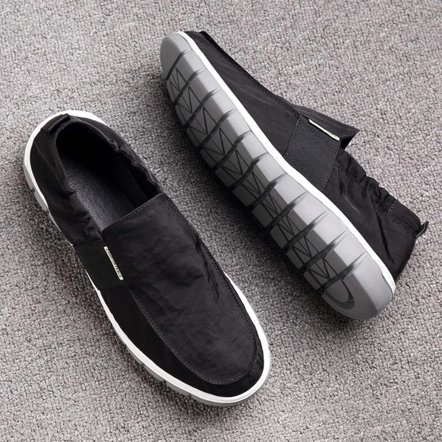 Мужские повседневные туфли без шнурков, Loafers & Slip-Ons, Black Sylaiwao — фото 3