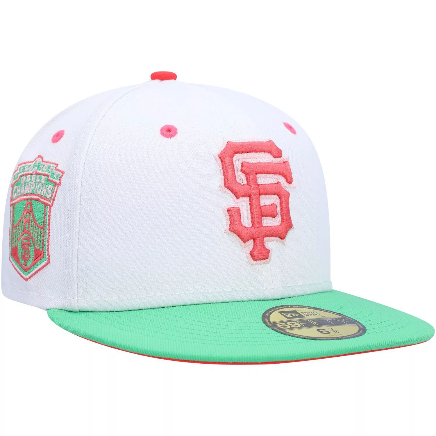 

Мужская облегающая шляпа New Era белого/зеленого цвета San Francisco Giants 2010 World Series Watermelon Lolli 59FIFTY